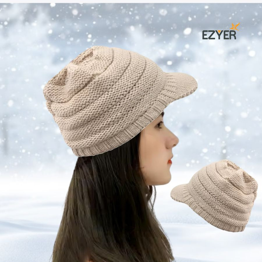 Stylish Women Winter Wool Knit Beanie Cap