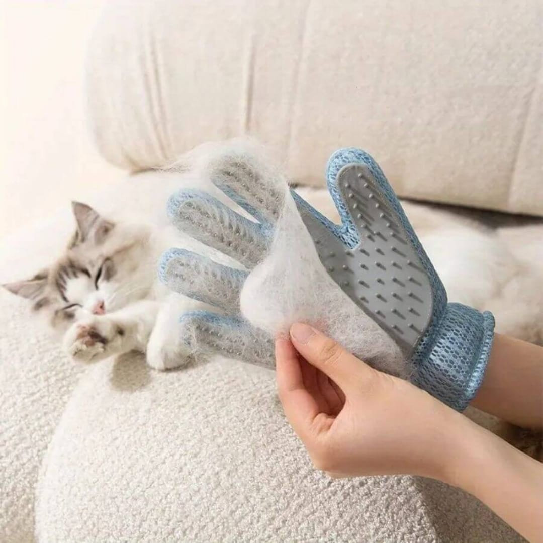 Pet Grooming Gloves Hair Remove-Effective Massage- Bathing For All Pets